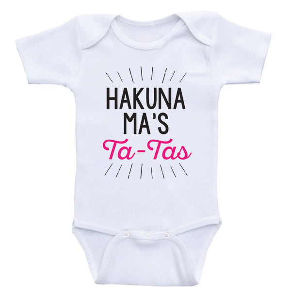 Hakuna Ma's Ta Tas - Funny Movie Parody - Breastfeeding Joke - Cute  One-Piece Infant Baby Bodysuit 
